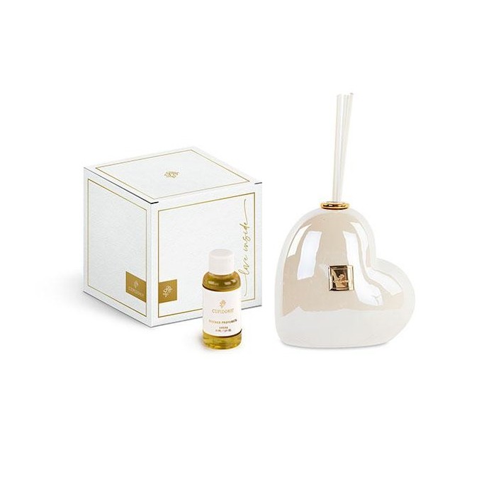 DIFFUSORE CUORE AVORIO PERLATO CSCATOLA H.140